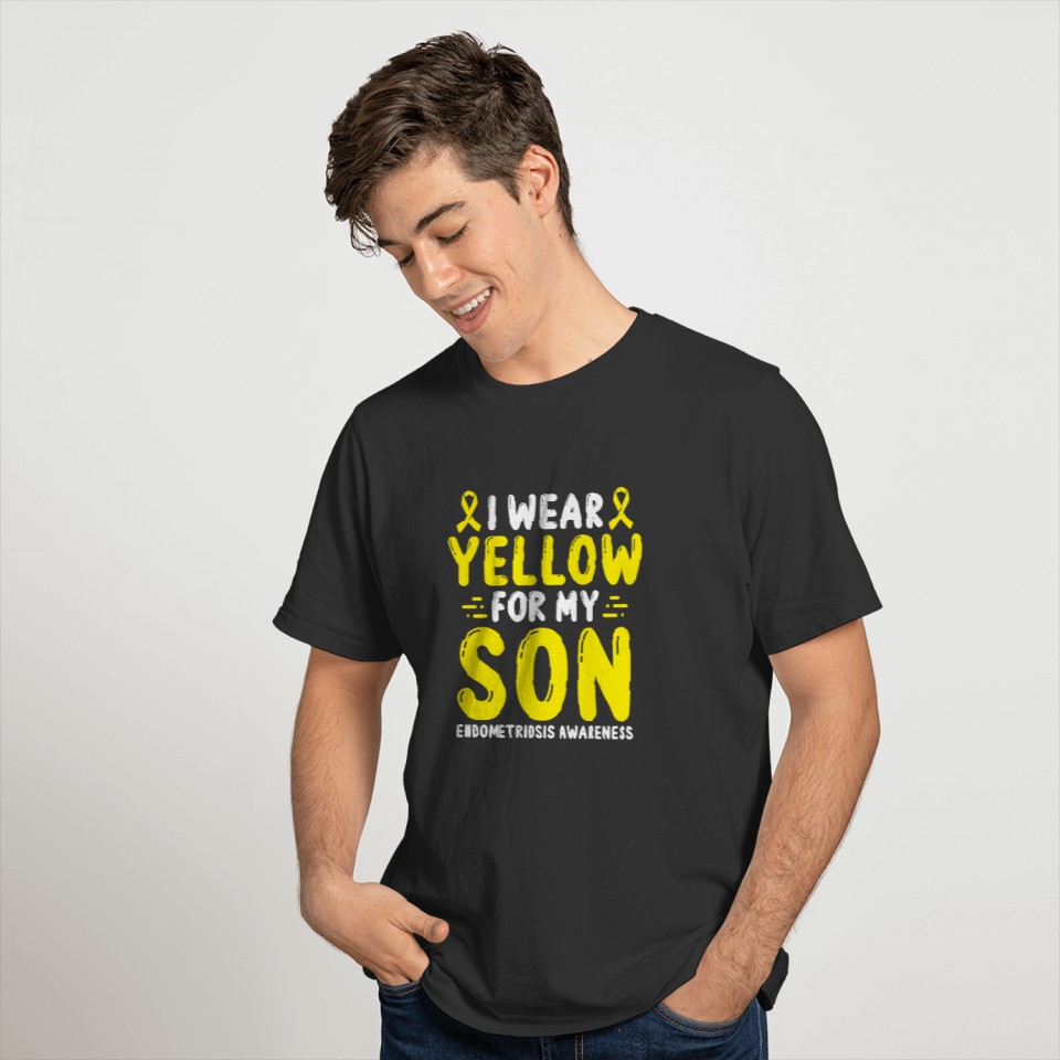 Endometriosis Awareness Boy Kid Yellow Ribbon T-shirt