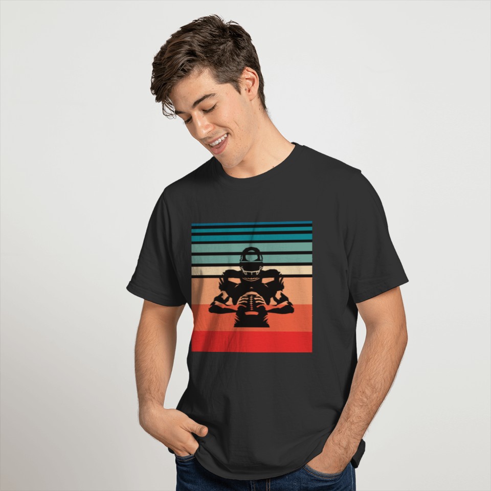 Retro American Football Team Vintage Player T-shirt