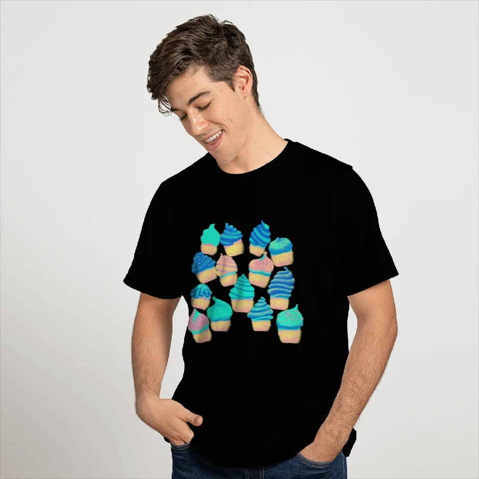 Teal Cupcake Cluster T Shirts
