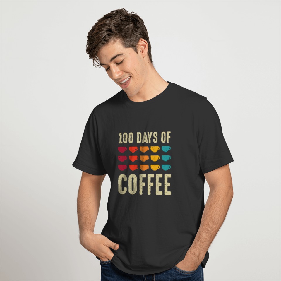 100 Day Of Coffee Teacher T-shirt