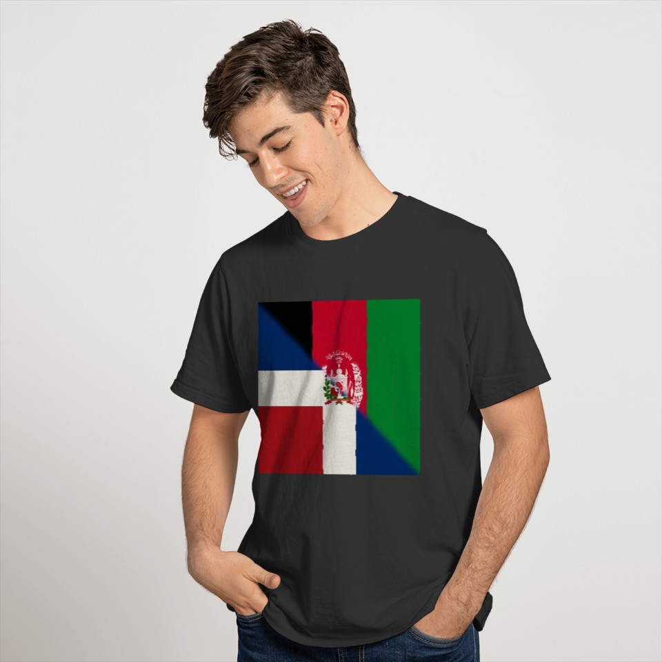 Dominican Republic Afghanistan Flag |DR Afghan T-shirt