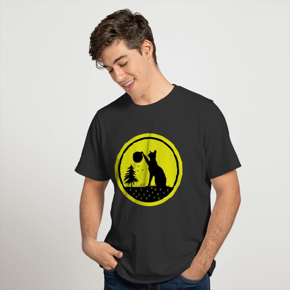 Cat With Ball Sign T-shirt