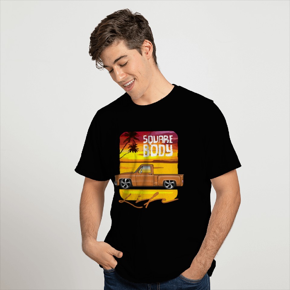 Square Body Life Orange T Shirts