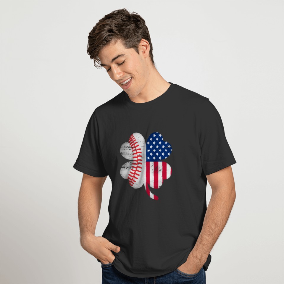 St Patricks Day Baseball American Gift T-shirt