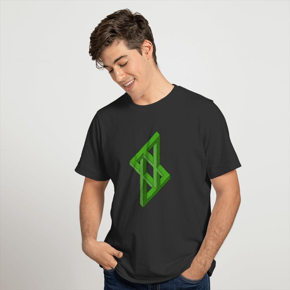 Squared Illusion 010 Green T-shirt