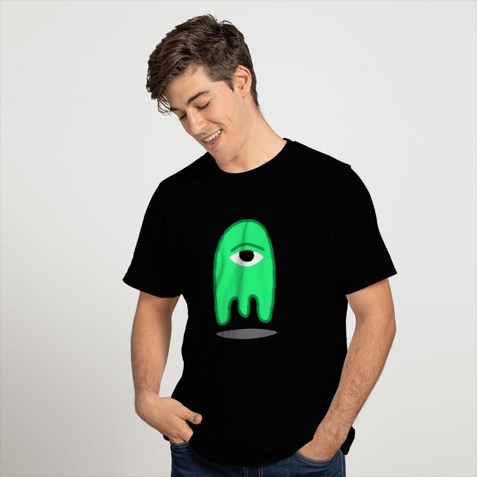 green alien cyclops T Shirts