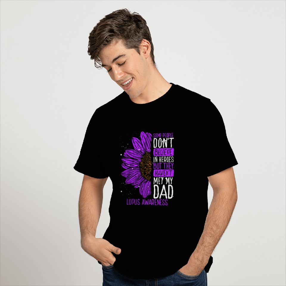 Lupus Awareness Ribbon Dad Lupus Warrior T Shirts