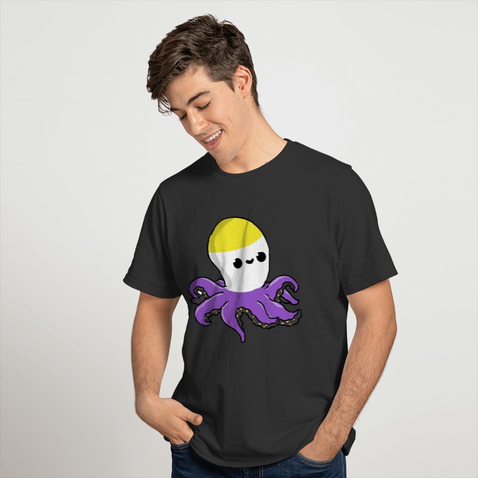 Nonbinary Pride Octopus Nonbinary Gift T-shirt