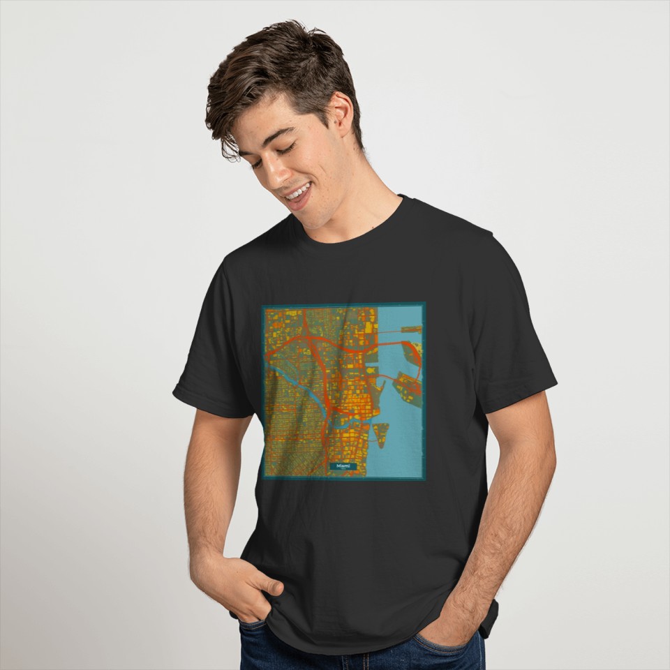 Miami map T-shirt