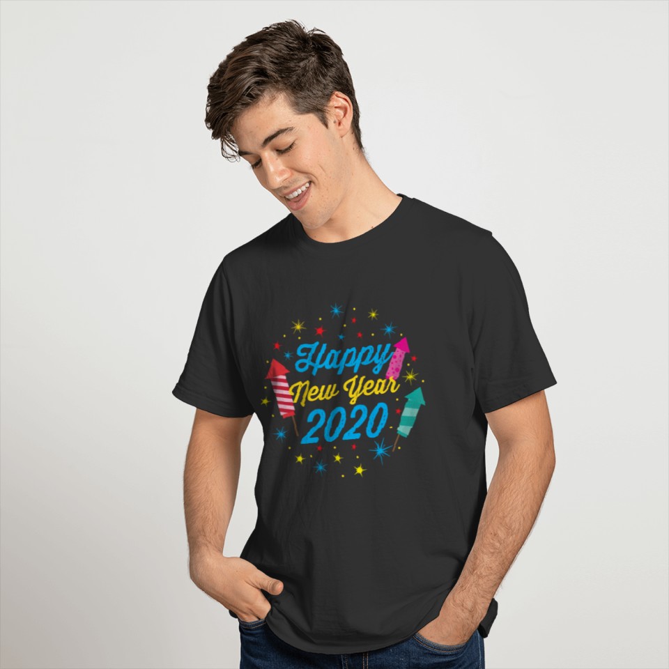 Party Fireworks Supplies Happy New Year 2020 Gift T-shirt
