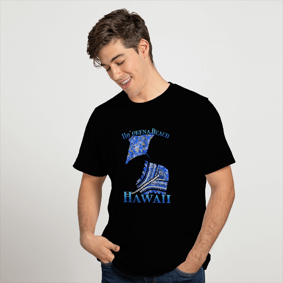 Ho'okena Beach Vacation Tribal Stingrays T Shirts