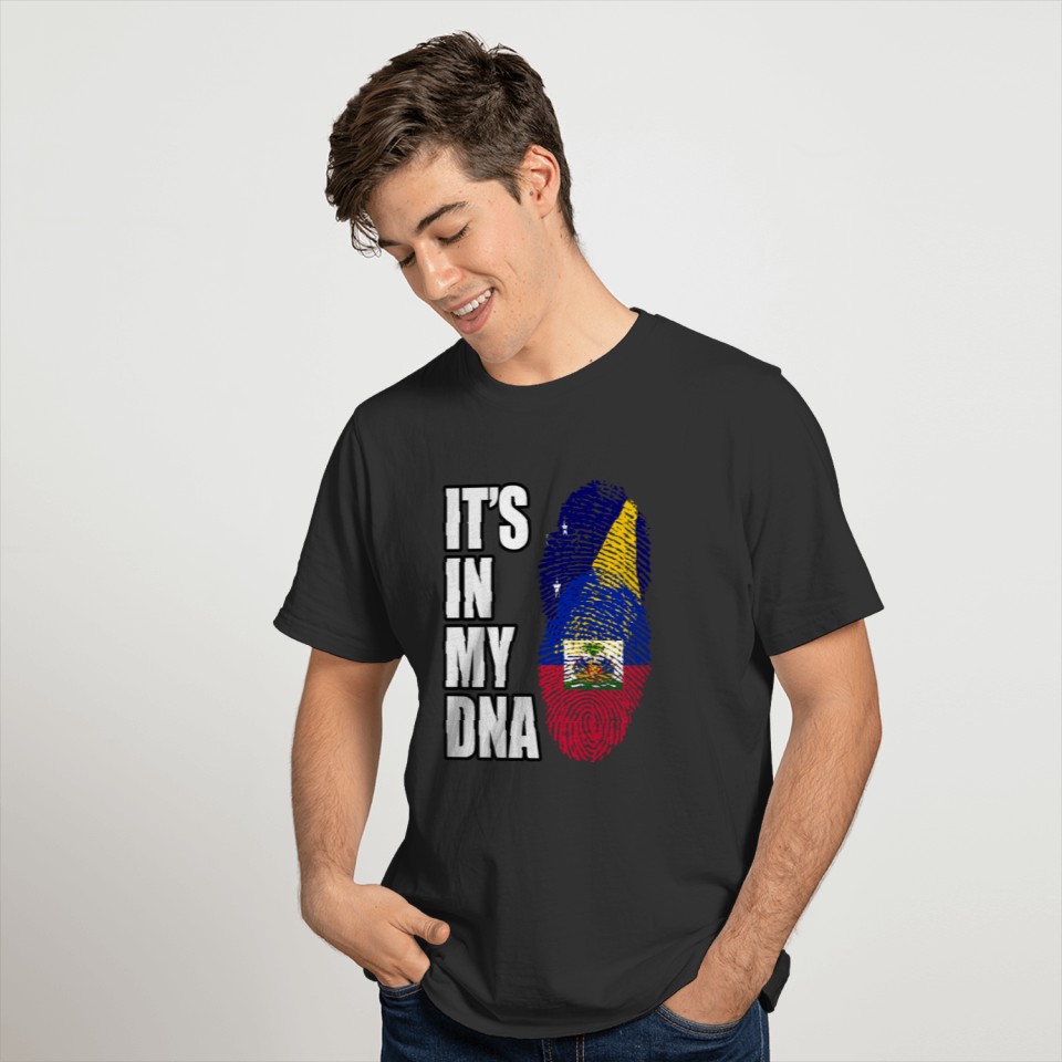 Tokelauan And Haitian Mix Heritage DNA Flag T-shirt