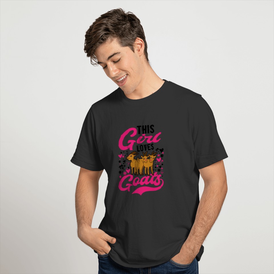 This Girl Loves Goats Goat Host T Shirts