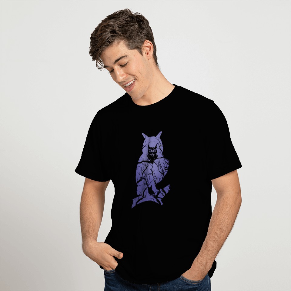 Owl Silhouette Nature Forest Bird T Shirts