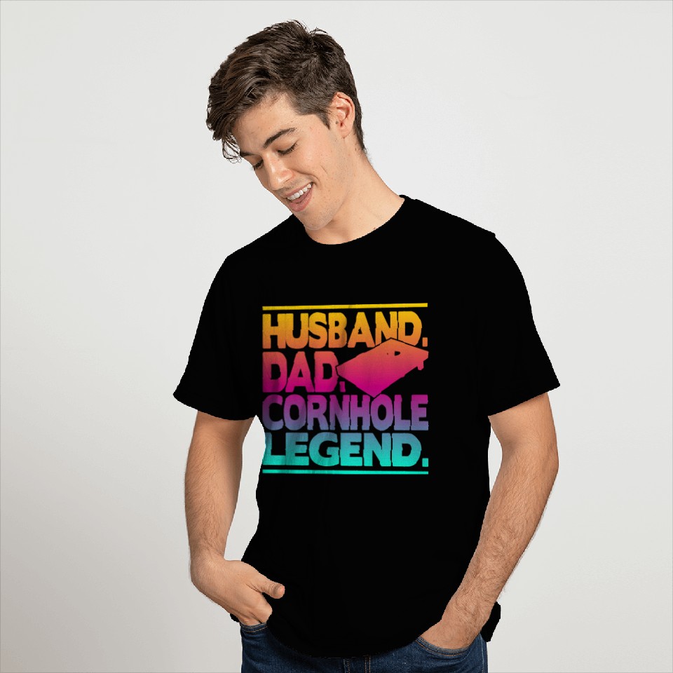 Husband Dad Cornhole Legend Classic T Shirts