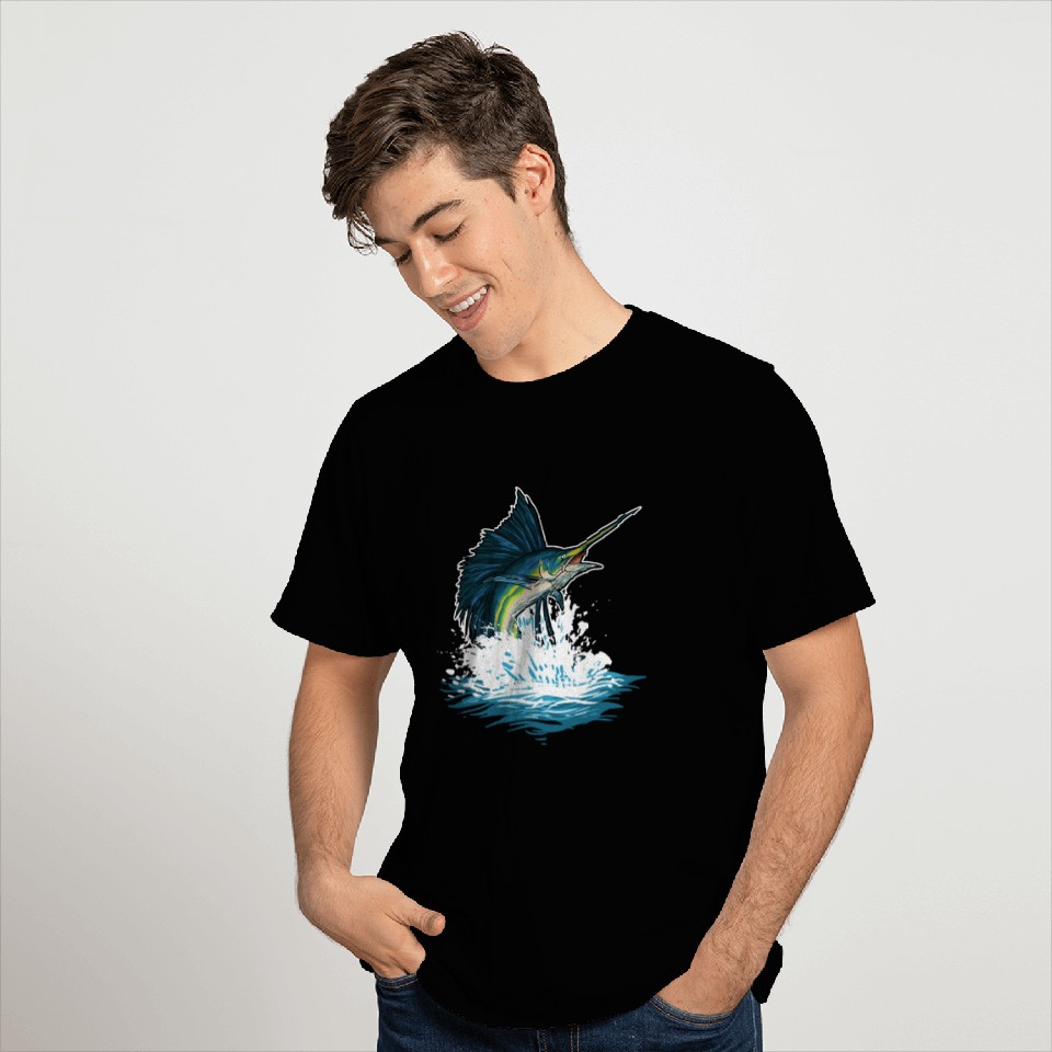 Deep Sea Fishing Sword Fish Ocean Lover Gift T Shirts
