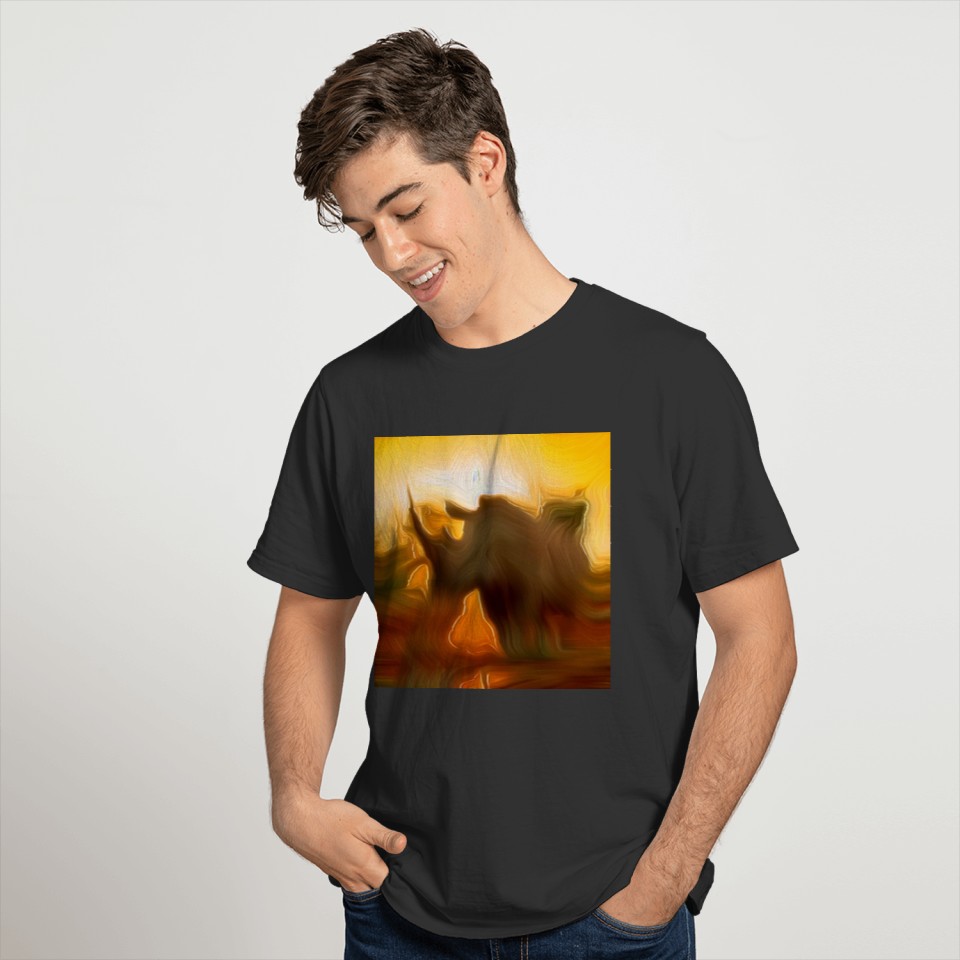 solo rhino digital art abstract painting T Shirts