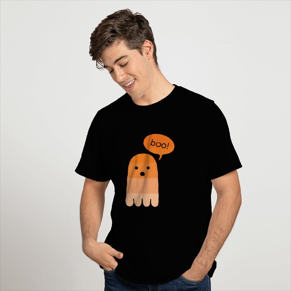 Orange Boo Ghost T Shirts