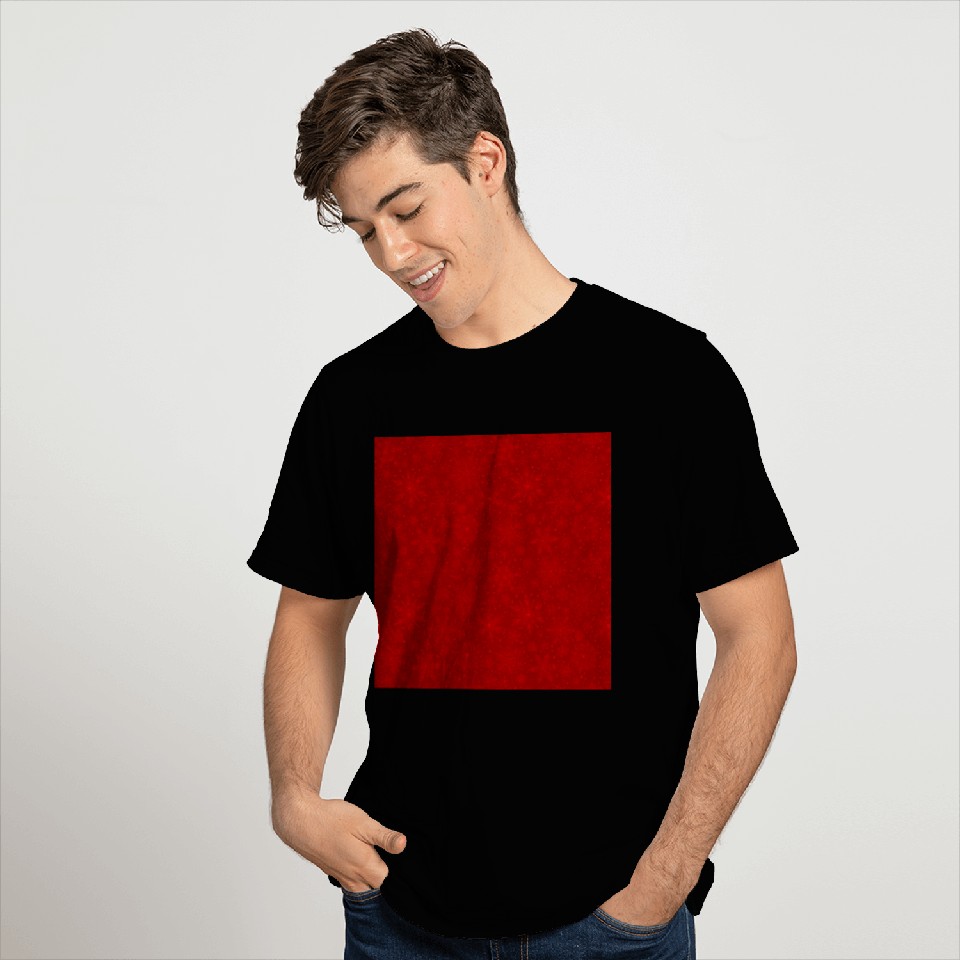 Red Snowflakes Pattern T Shirts