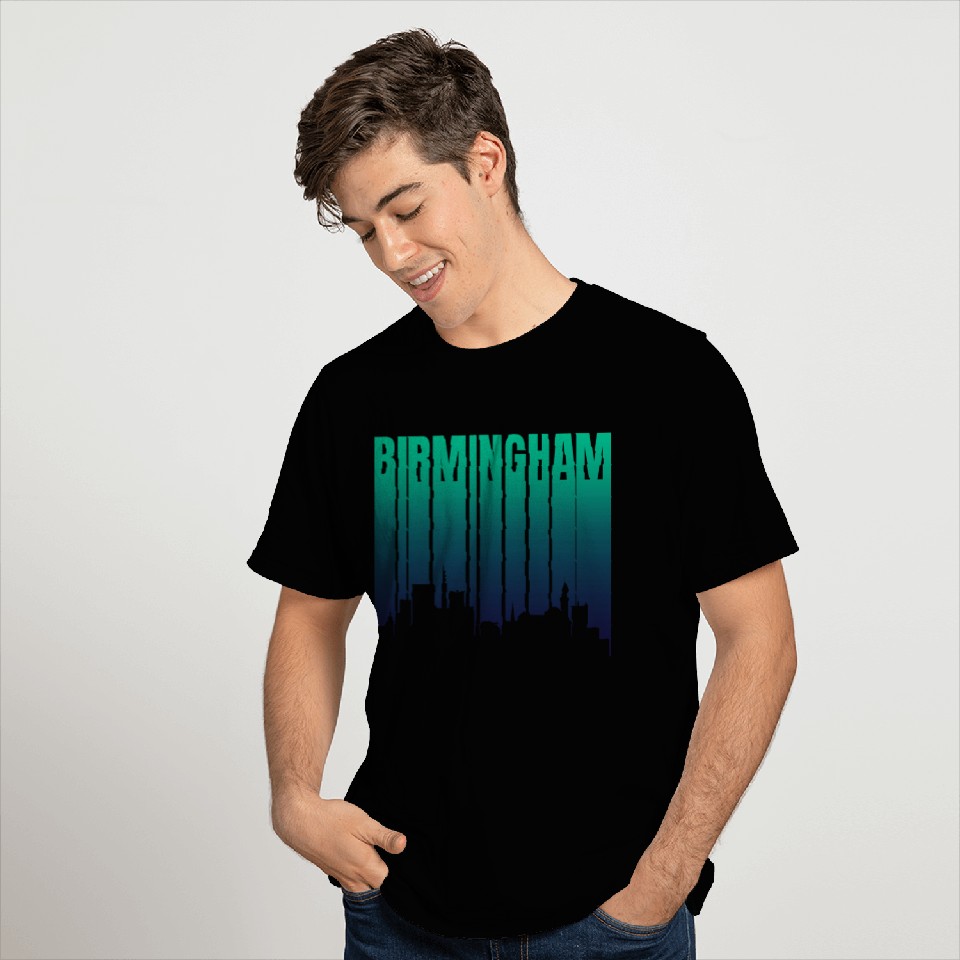 Birmingham Skyline Silhouette T Shirts