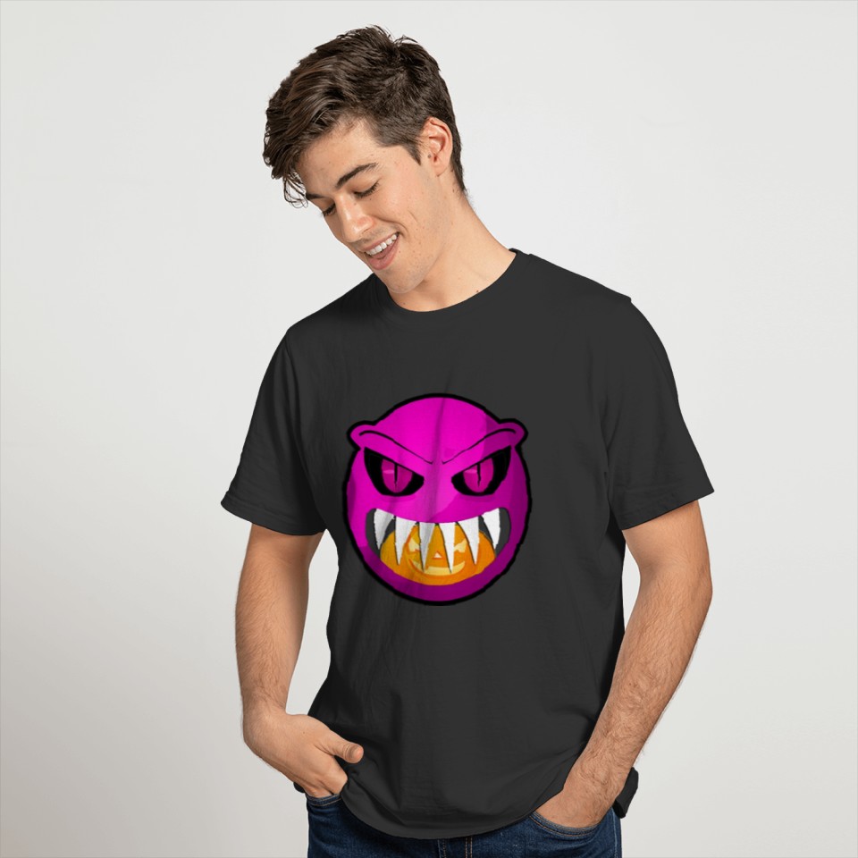 Halloween alien monster face Funny pumpkin T Shirts