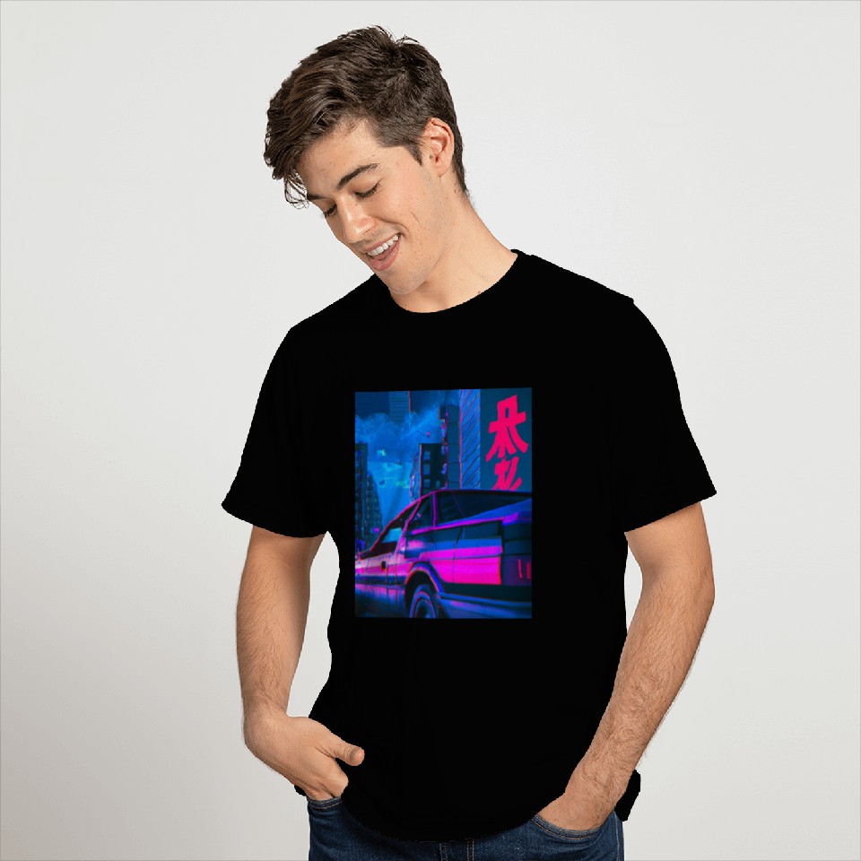 Vaporwave Car Synthwave City T Shirts