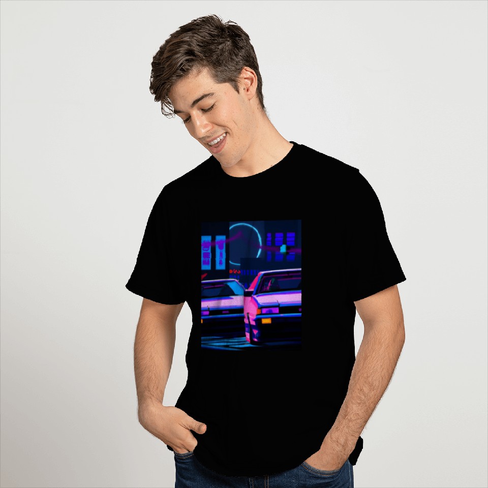 Vaporwave Car Synthwave City T Shirts