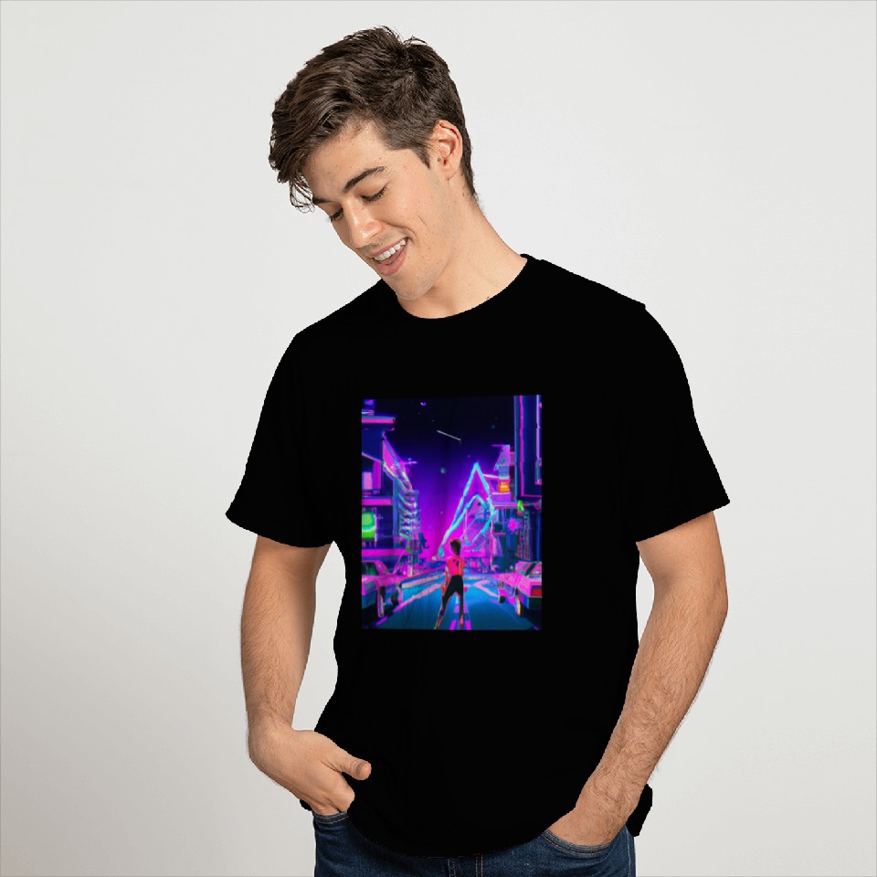 Vaporwave Car Synthwave Girl T Shirts