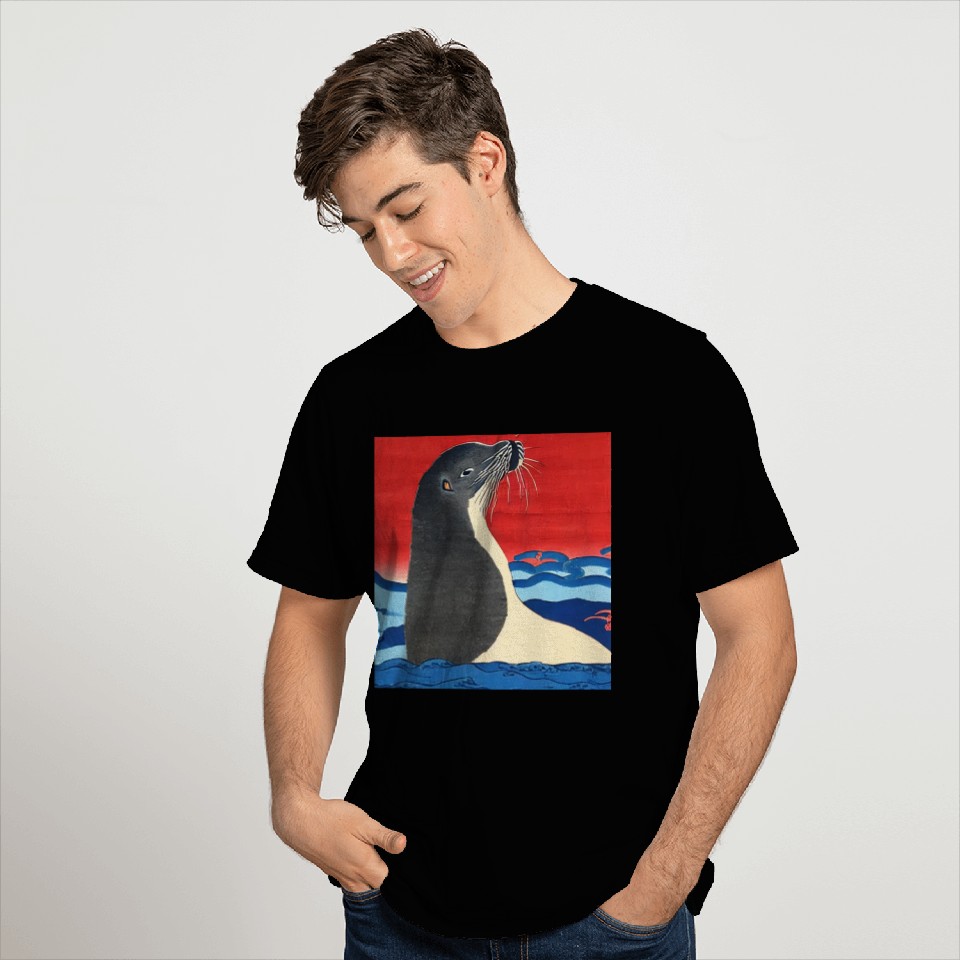 Ukiyo-e Seal, Japanese Print T Shirts