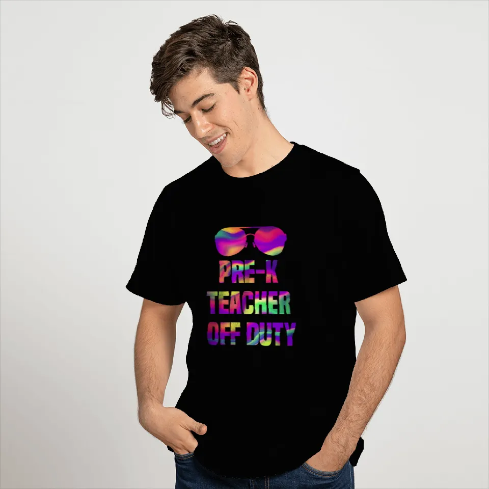 Pre-K Teacher Off Duty Summer Sunglasses Vacation T Shirts