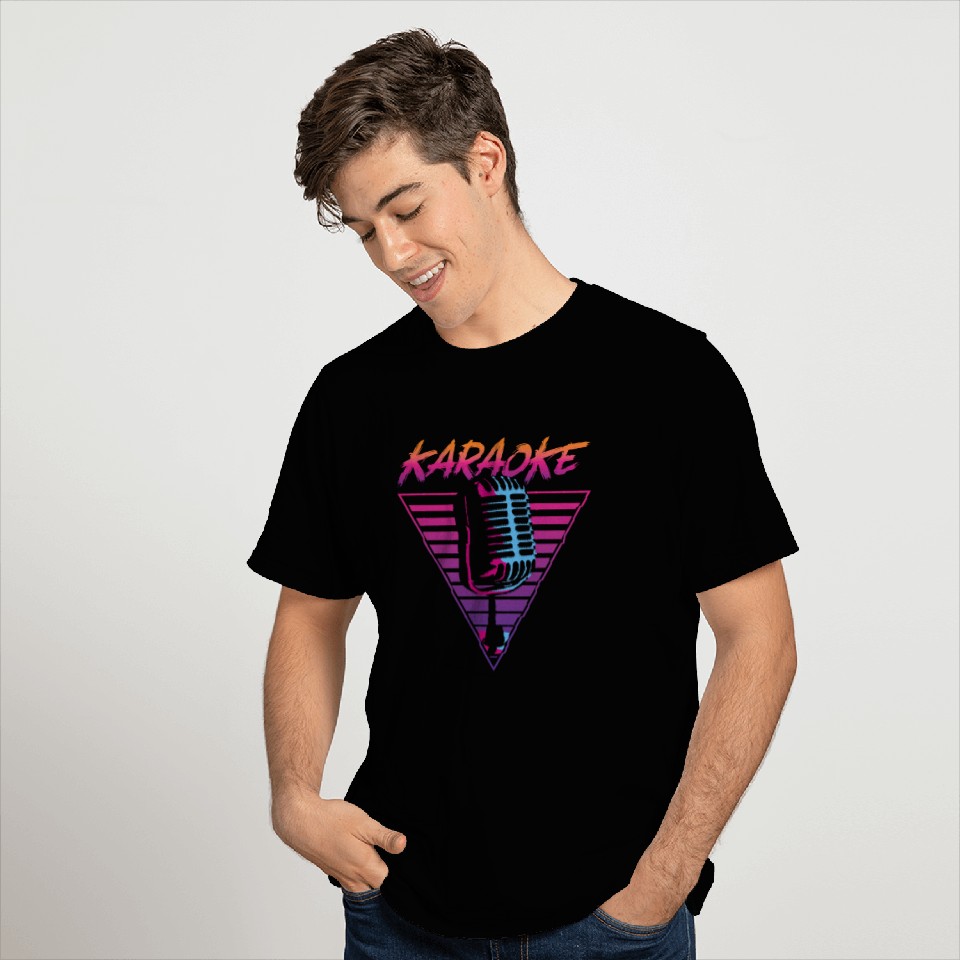 Karaoke Singer Retro 80s 90s T Shirts