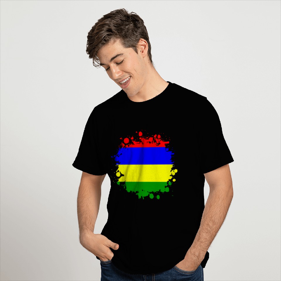 Mauritius blob flag design T Shirts