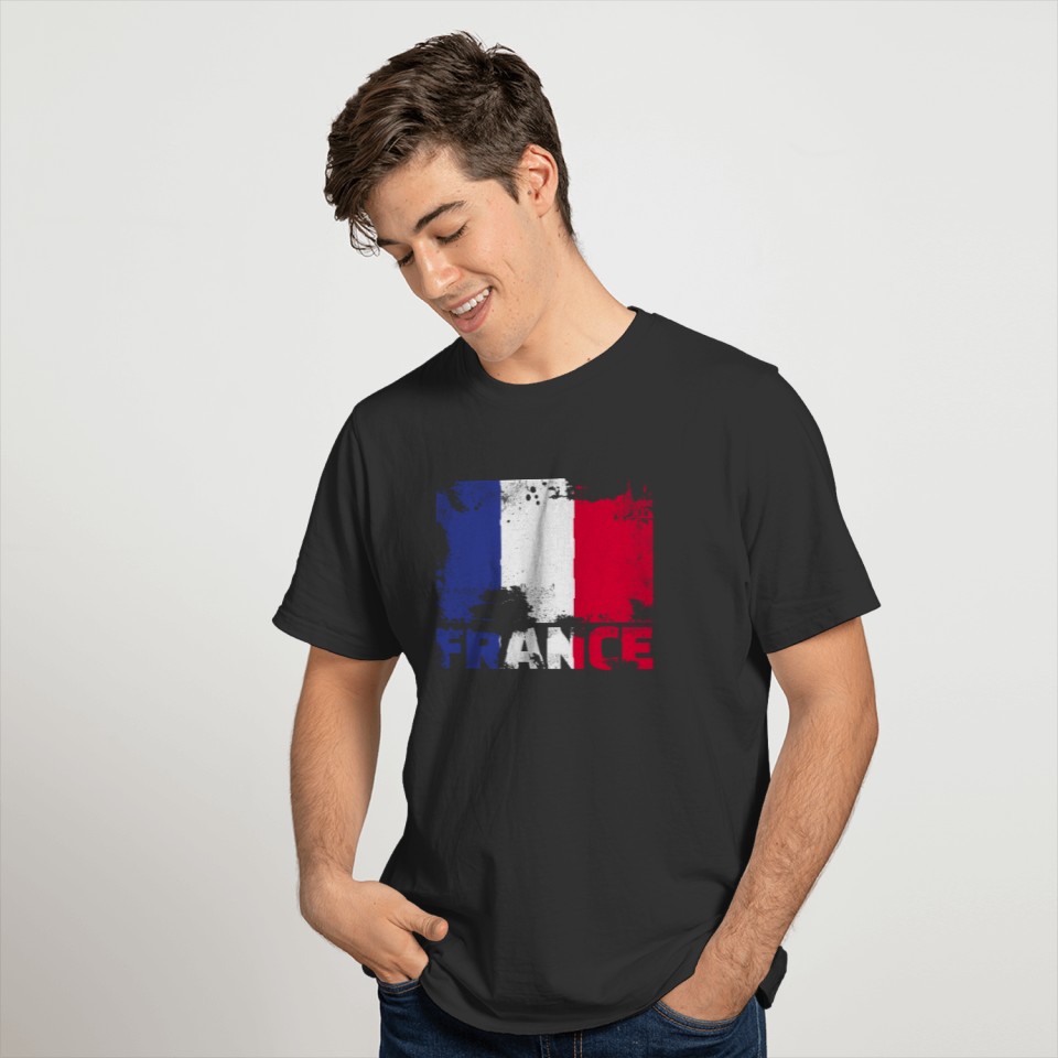 France Flag Vintage Distressed French Grunge Trave T Shirts