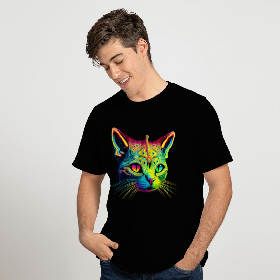 Alien cosmic cat T Shirts