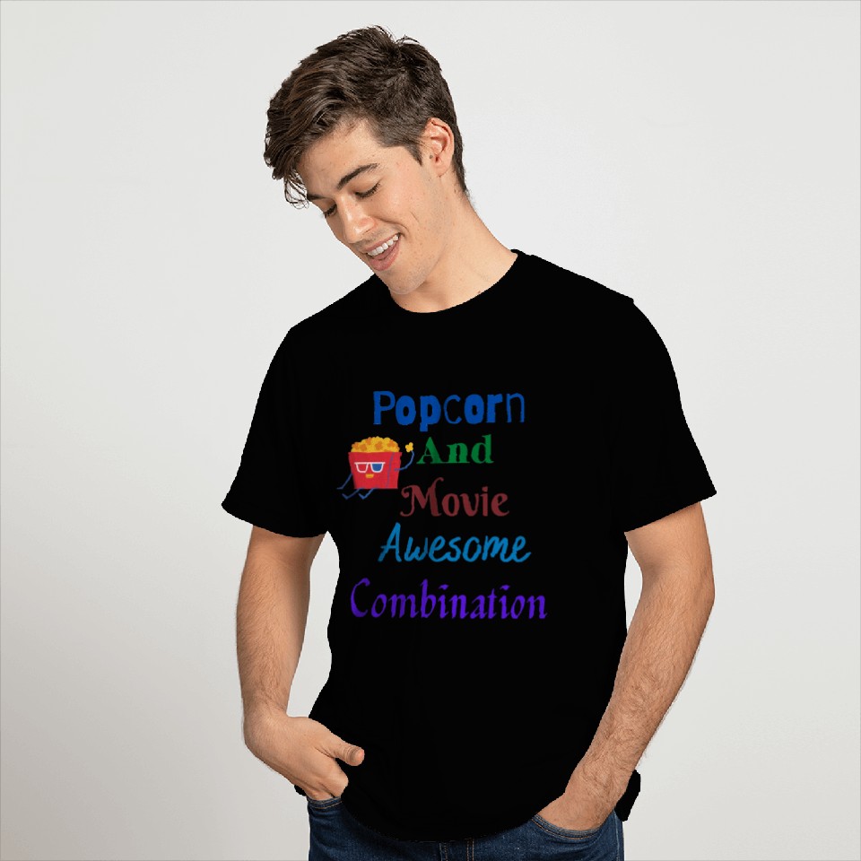 Popcorn And Movie Awesome Combination T Shirts
