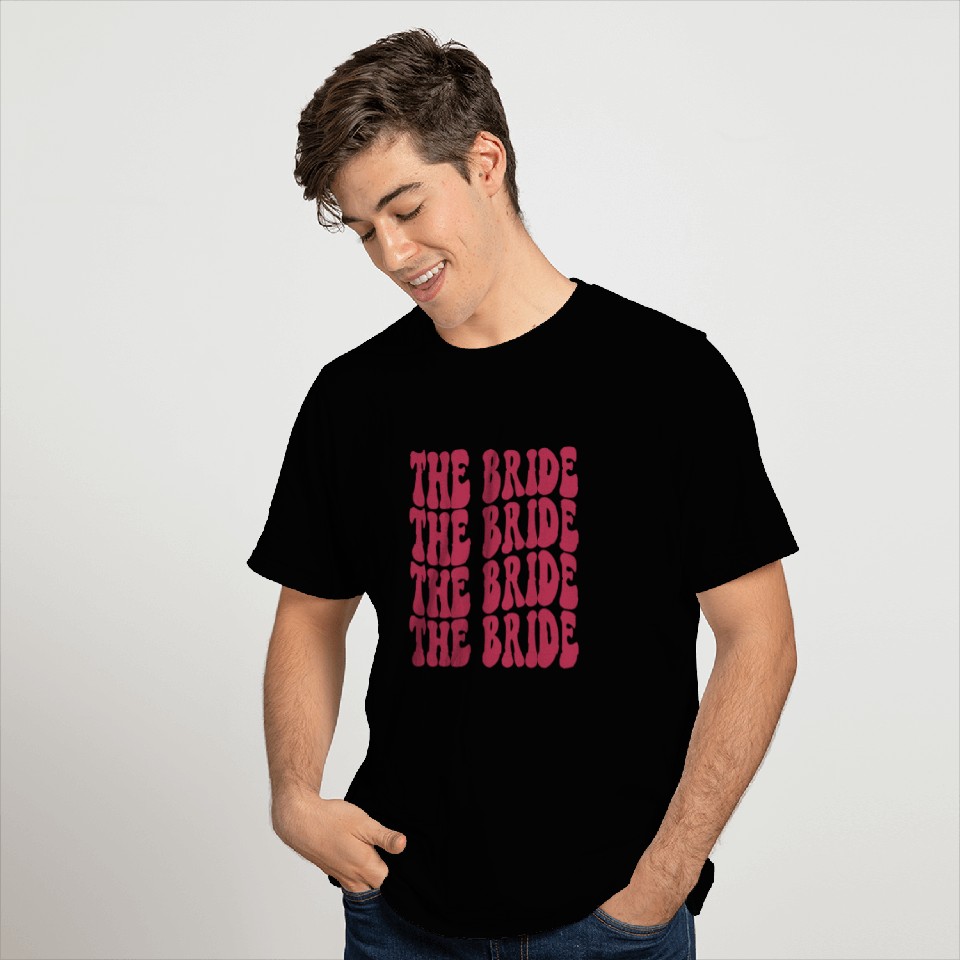 Bachelorette Party The Bride Magenta Pink Design T Shirts