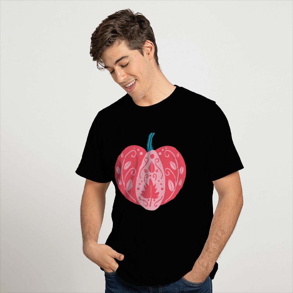 Pink Decorative Pumpkin T Shirts