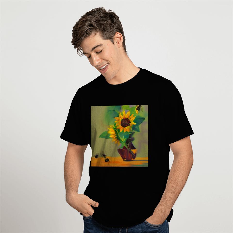 Sunflower Bee 4500 pixels T Shirts
