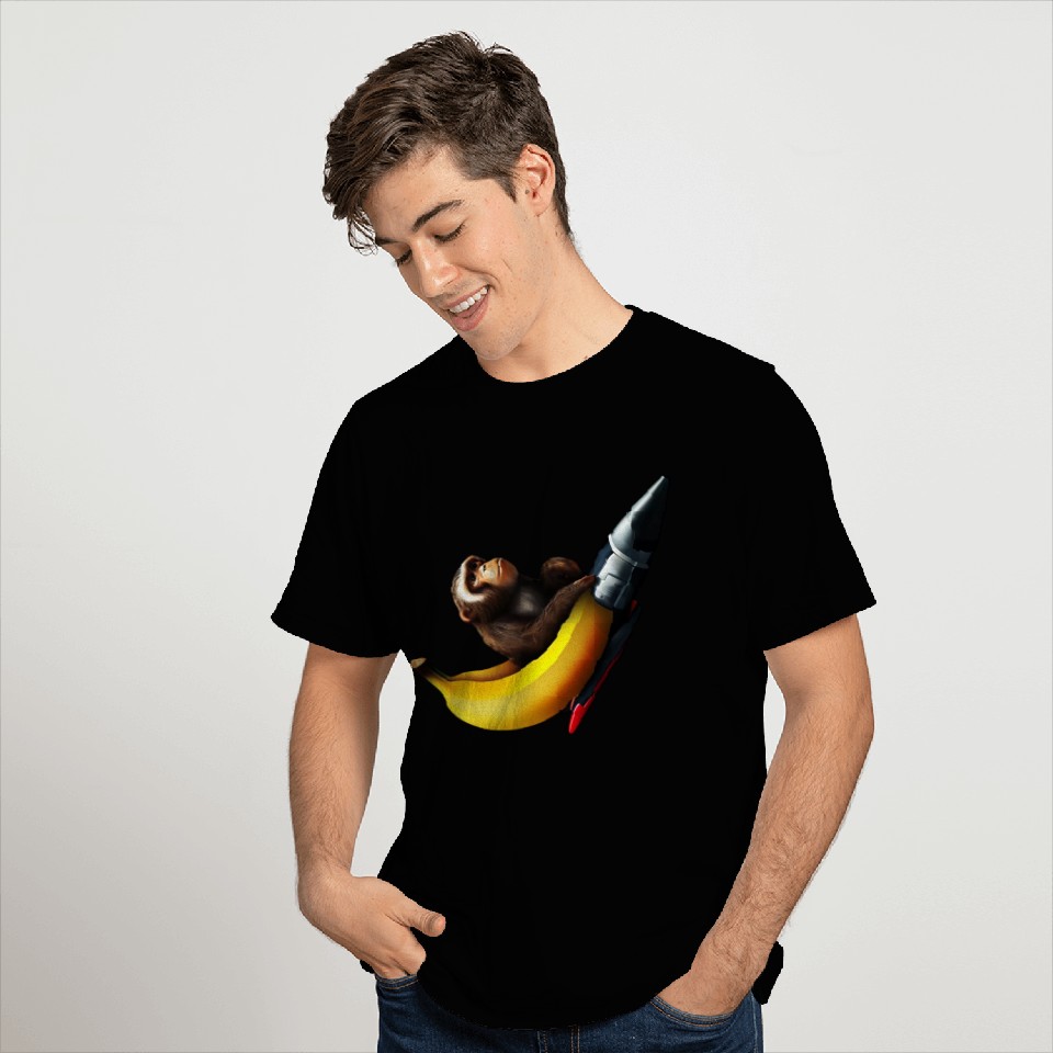 Rocket Banana Monkey Astronaut T Shirts