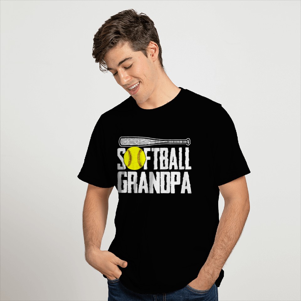 Softball Dad Fathers Day Softball Grandpa T Shirts
