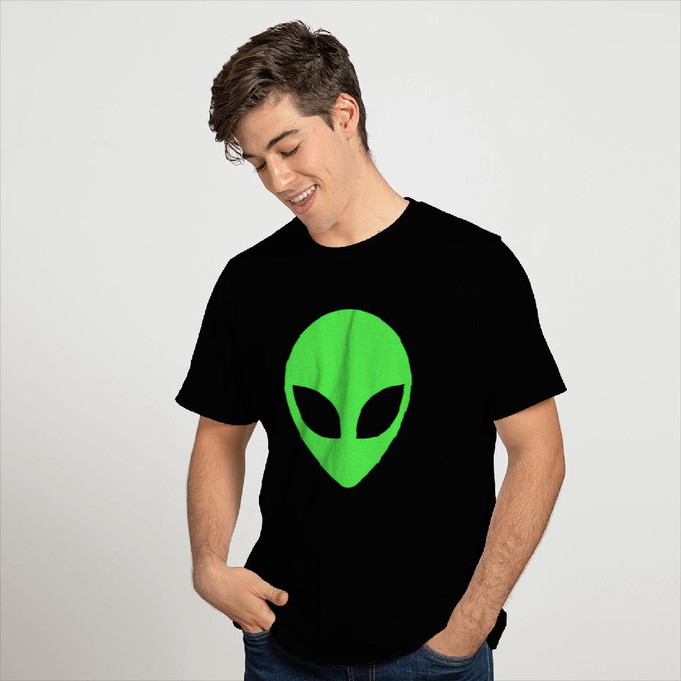 Green Alien Head 90S Style Alien T Shirts