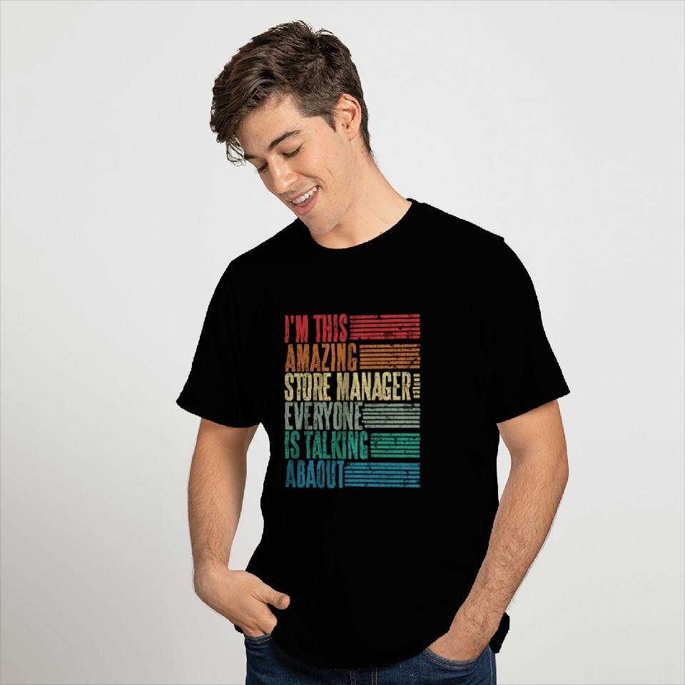 Vintage Store Manager Profession Gift Retro T Shirts