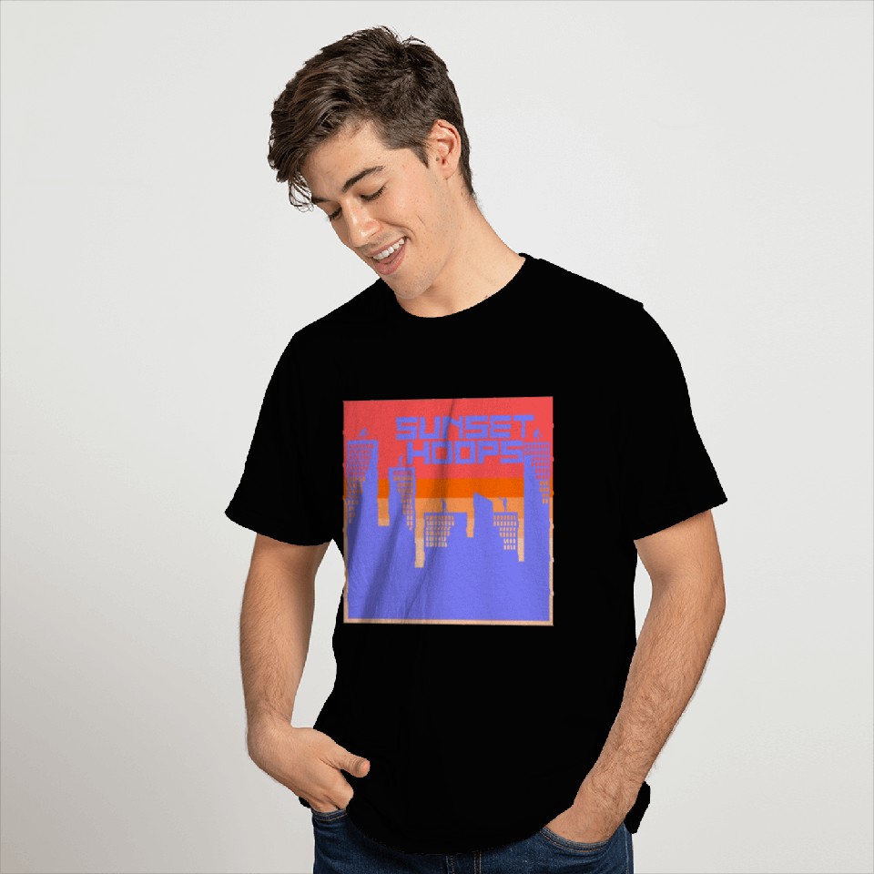 Basketball Gift: Sunset Hoops T Shirts