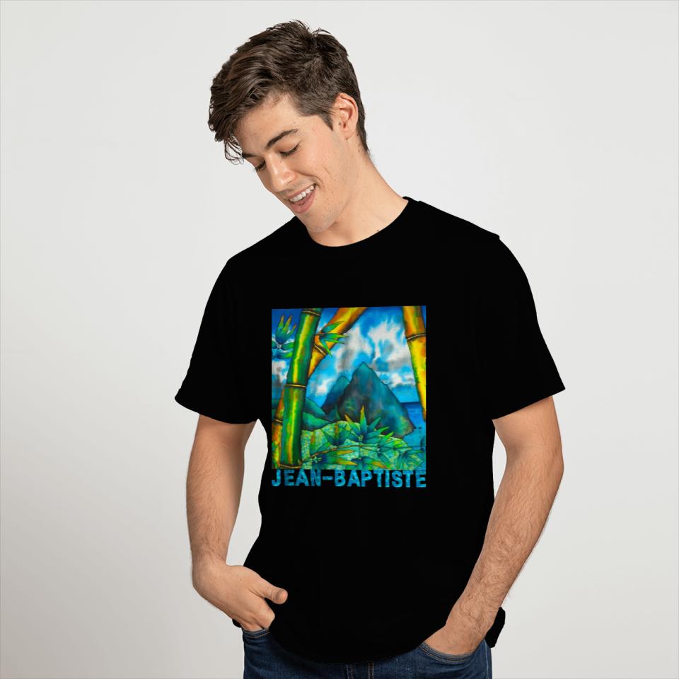 St. Lucia Pitons & Bamboo T Shirts
