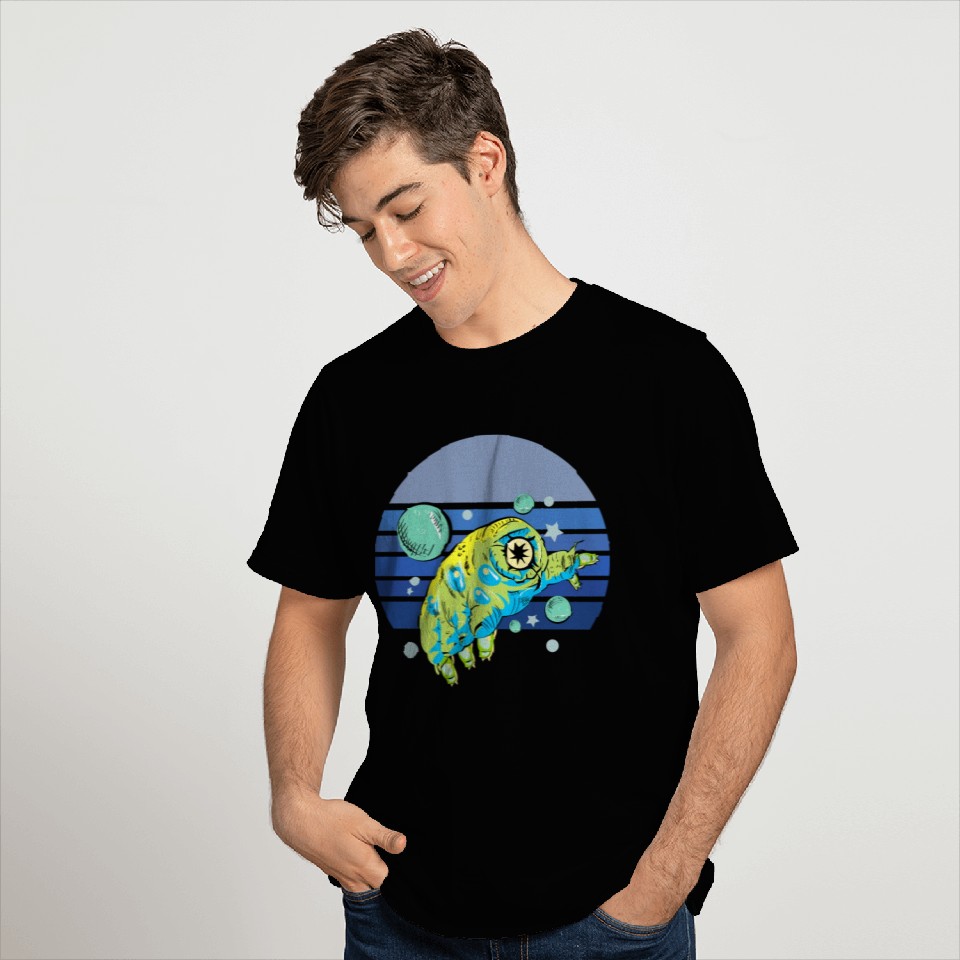 Tardigrade Blue Retro T Shirts