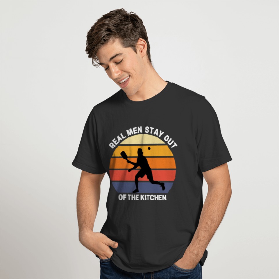 Pickleball Men Retro Vintage T Shirts