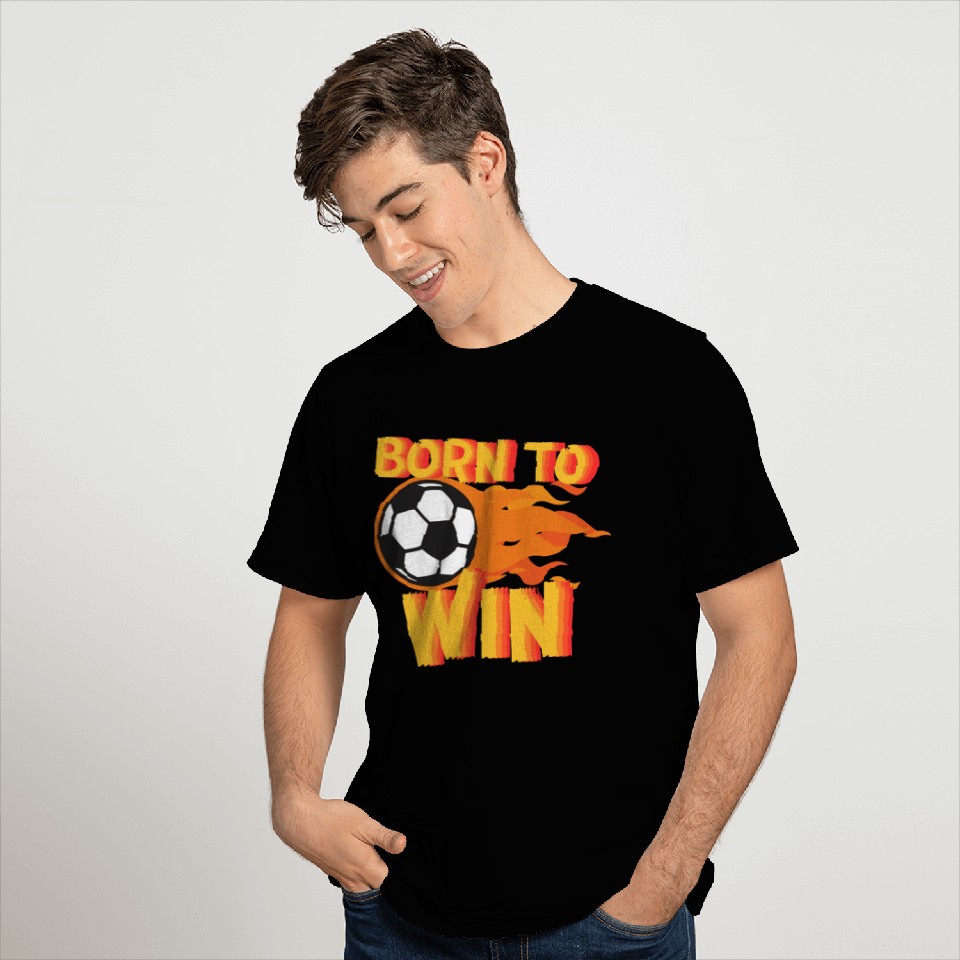 Born To Win Soccer Kids Flame T Shirts