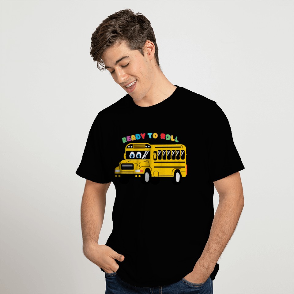 Ready to Roll School Bus T Shirts