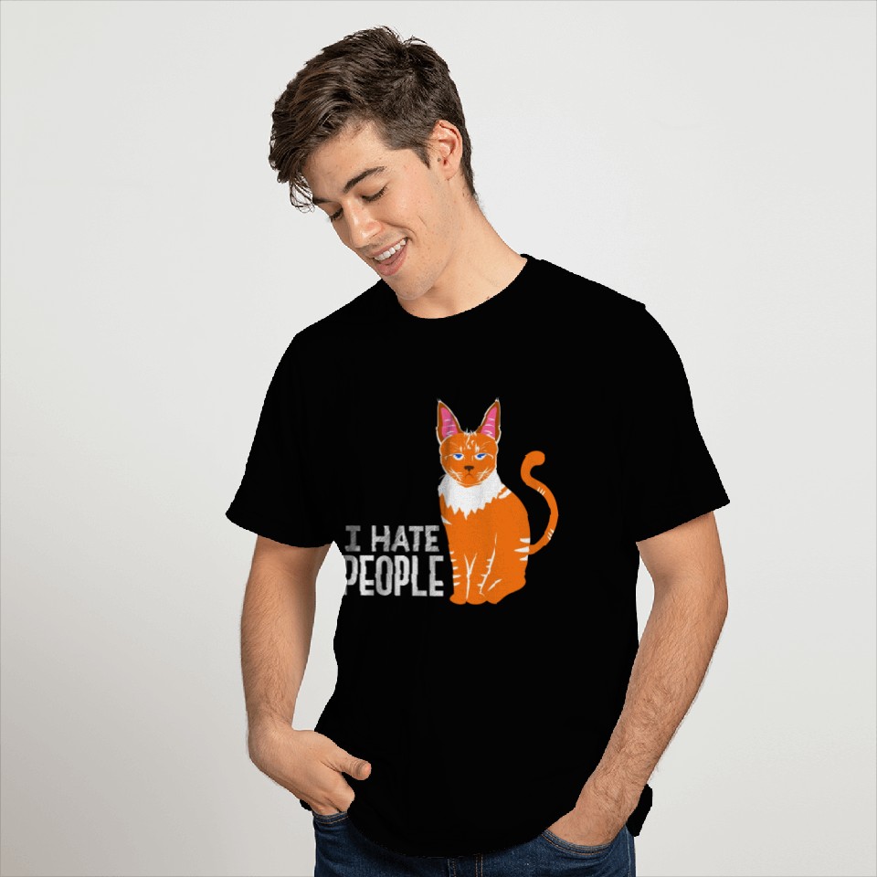 I Hate People Cat Lover Kitten Cats Funny T Shirts