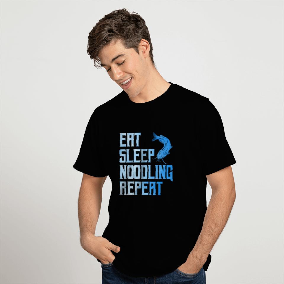 Flathead Fish Eat Sleep Noodling Repeat Catfish T Shirts